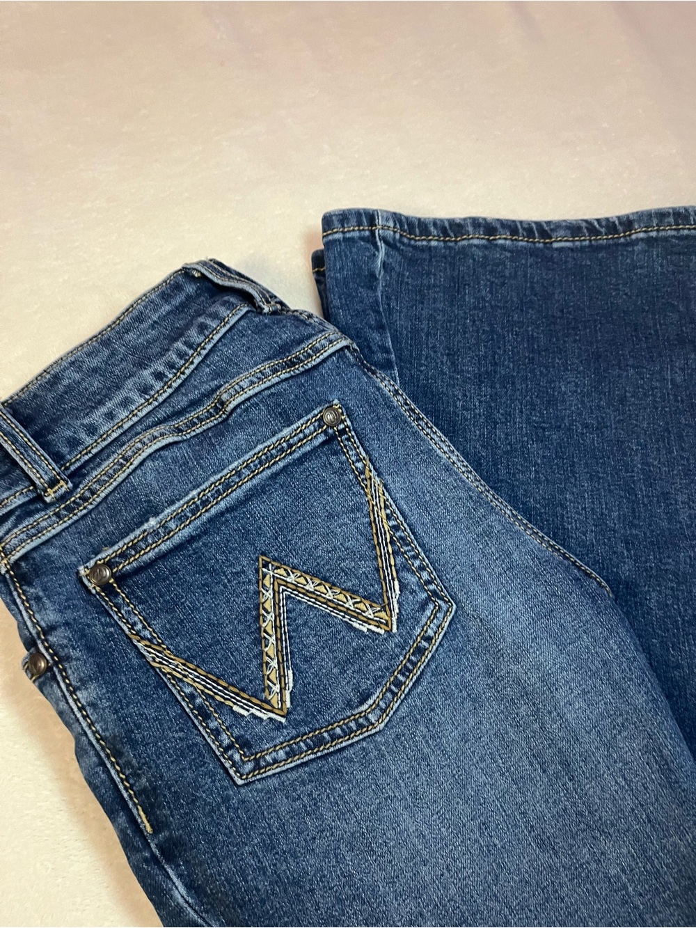 Wrangler Women's Dark Blue Flare Jeans - Picture 2 of 4